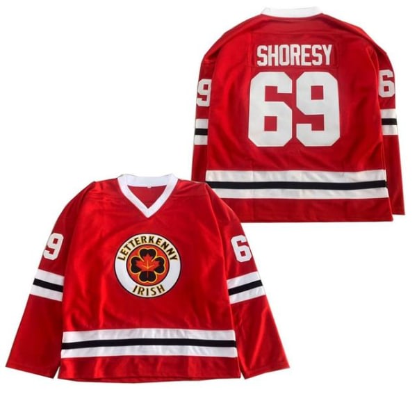 2023 Ny Ishockeytröja SHORESY #69 Jersey Sportkläder Röd XXL