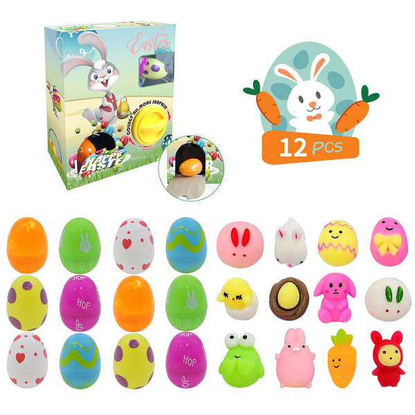 Påskägg Färgad Plast Överraskningsägg Kid Squeeze Toys Fyllning