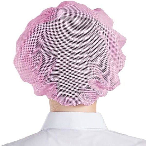 TG 5 stk (rosa [netthette]) Toque Mesh Cap Beanies Hatt Unisex Engangs