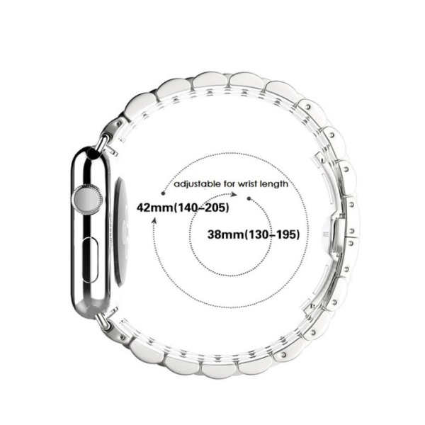 TG Apple Watch 38 mm - Tyylikäs teräsranneke Hopea/Rosekulta