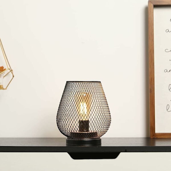 Batteridriven LED-lykta i metallbur med LED-lampor, perfekt för bröllop, fester, uteplatsevenemang, inom- och utomhusbruk