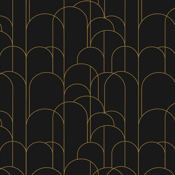 TG Svart Möbelskyddsfilm i Geometrisk Stil 44X300cm Vattentät