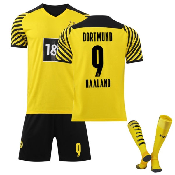 Ny Dort nr 9 Harland Jersey-drakt med strømper Fotball Fersey 8-9Y