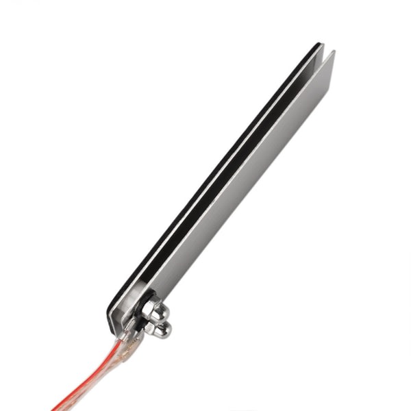 Mini platt rostfritt stål metall fotpedal strömbrytare kontroll med klämma sladd