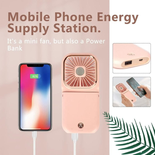 Bärbar handhållen fläkt utomhus mini fläkt 3000mAh