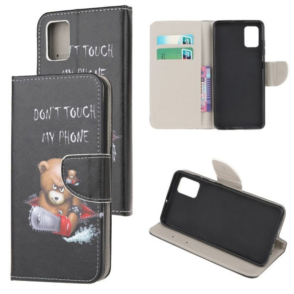 Samsung Galaxy A51 Lompakko-kotelo - Angry Bear Musta