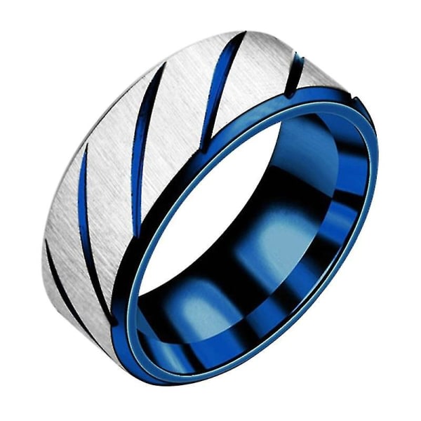 Viktminskningsring i rostfritt stål Stimulerande bantning Bröllopsfinger Smycken-12-blå