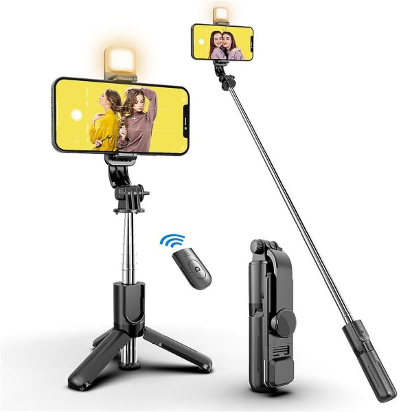 Trådløs Bluetooth Selfie Stick hoppbar fjernkontroll