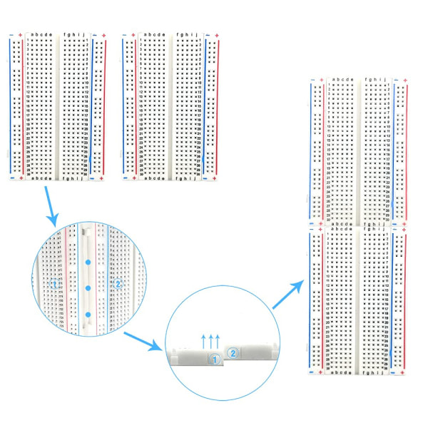 Brødplate/Mini Brødplate/Eksperimentplate 400 hull lang