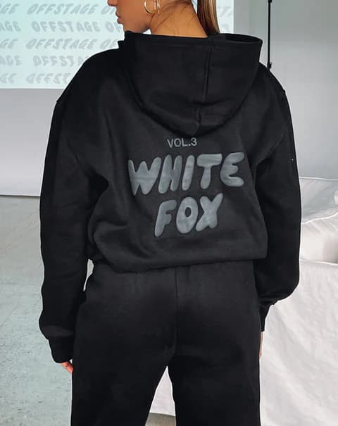 Mub- 2024 Forår og efterår Vinter Ny Trøje Sæt Mode Sport Langærmet Pullover Hættetrøje Duo Sæt sort S_yux black S