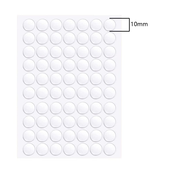 500 st Dubbelhäftande Tejp (10 mm) Klar Rund Dubbelhäftande