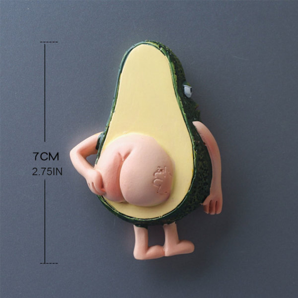Söta Kylskåpsmagneter Frukt Banan och Avokado - Roliga Magneter för Kylskåp, Whiteboards, Heminredning, Magnetiska Föremål, 3D-Present 0.04 null - 2