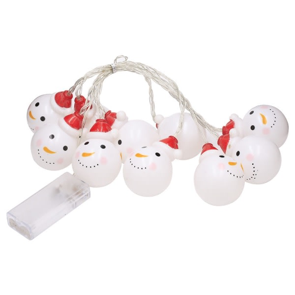 LED julemandslys, USB batterikasse, Rödluvan Snowman, Julgransdekorationsljus