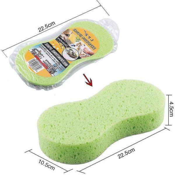 Biltvättssvampar, benform, 5-pack rengöringssvampar, biltvätt multifunktionell (slumpmässig färg)