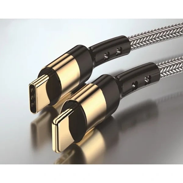 2-pack Extra Strong Charging Cable iPhone GOLD 2 Meter_yux