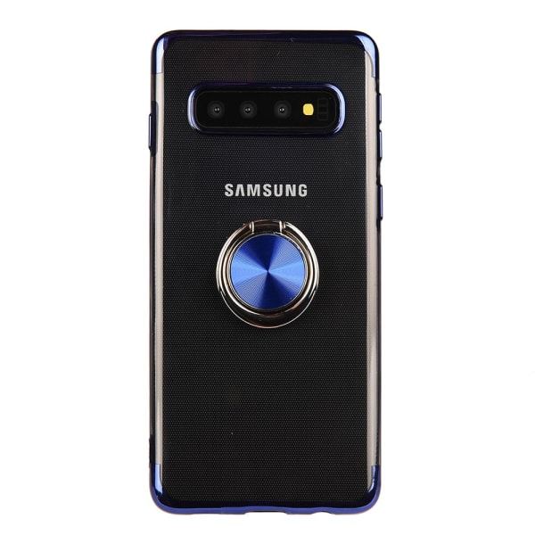 TG Samsung Galaxy S10 - Stilig Silikonveske med Ringholder Rød