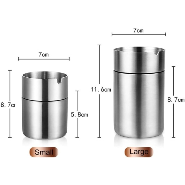 TG Askebeger i rustfritt stål (liten, 2 stk)