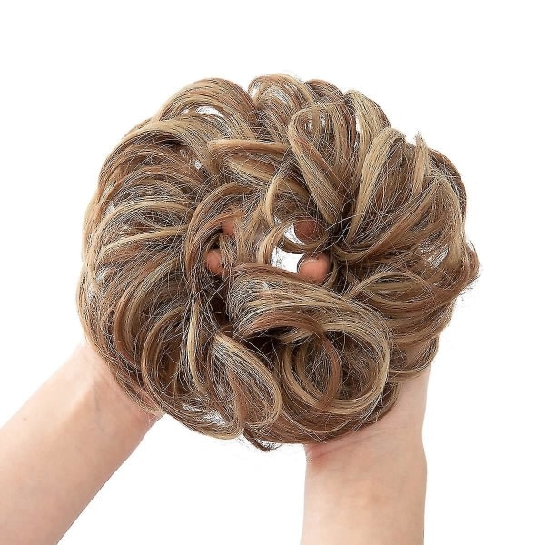 TG Messy Bun Hårextension Vågigt Krøllet Scrunchies Syntetisk Chignon Hestehale Hårextension Stor Tyk Op