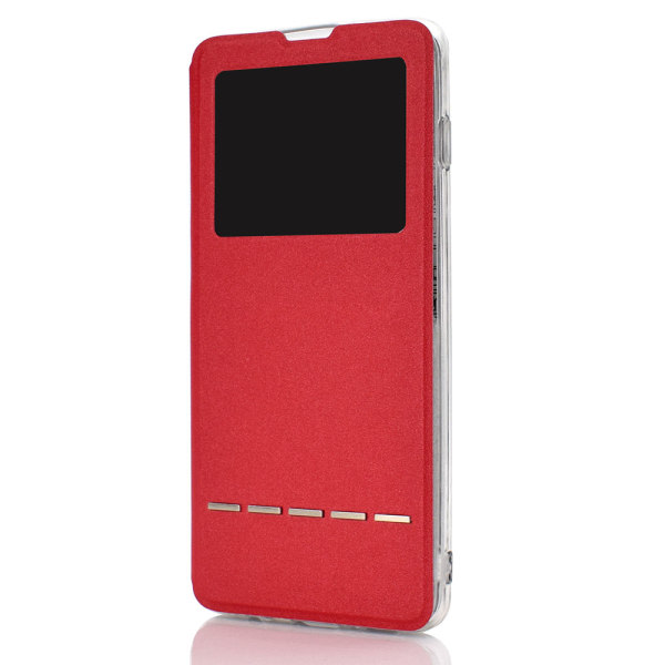 TG Samsung Galaxy A50 - Praktisk Fodral Svarsfunksjon Fönster Röd