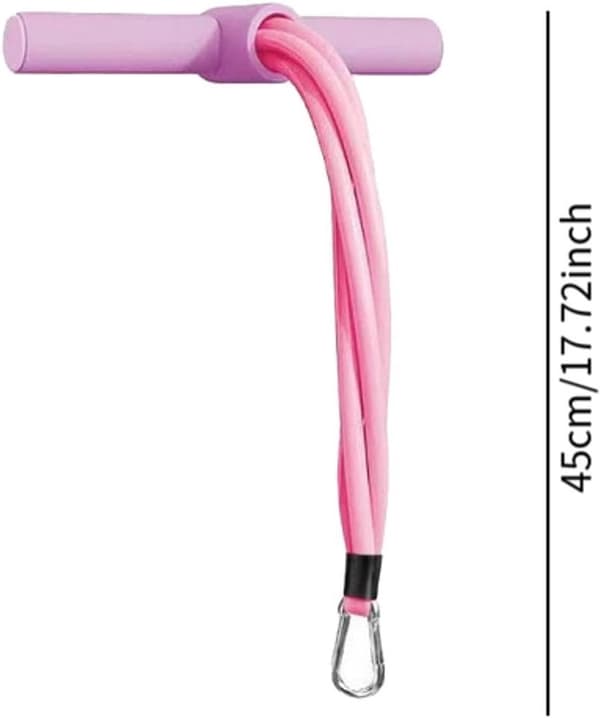 Träningsrep - bensträckningsutrustning - elastiskt spännrep - träningsutrustning för midjemanschetter - stretchögla - träning - rosa rep