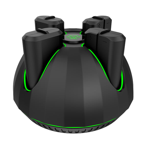 Laderstasjon for kontroller med batteripakke, 4-i-1 hurtiglader + 4x 1100mAh batterier for XB Black