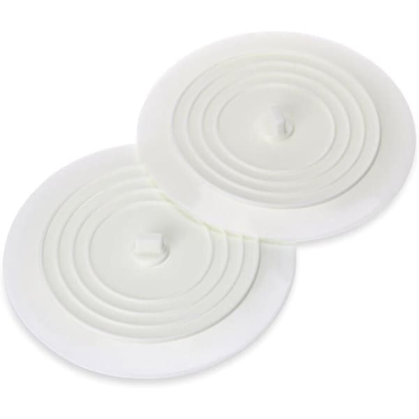 Pakke Universal Silikone Gummi Afløbspropper 15cm til Køkkenvask Badeværelsesvask (Hvid)..DEBUNS
