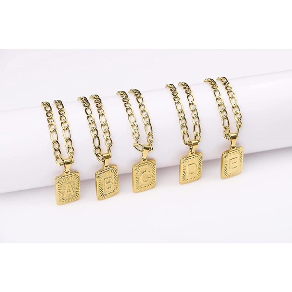 TG 18 k guld initiala halsband för kvinnor män tonåring flickor bästa vän mode trendigt