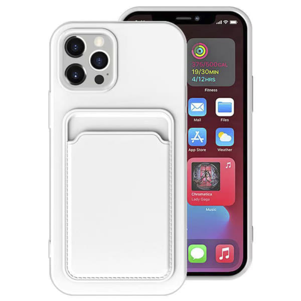 TG Tyylisuuntainen Kotelo Korttitaskulla - iPhone 13 Valkoinen