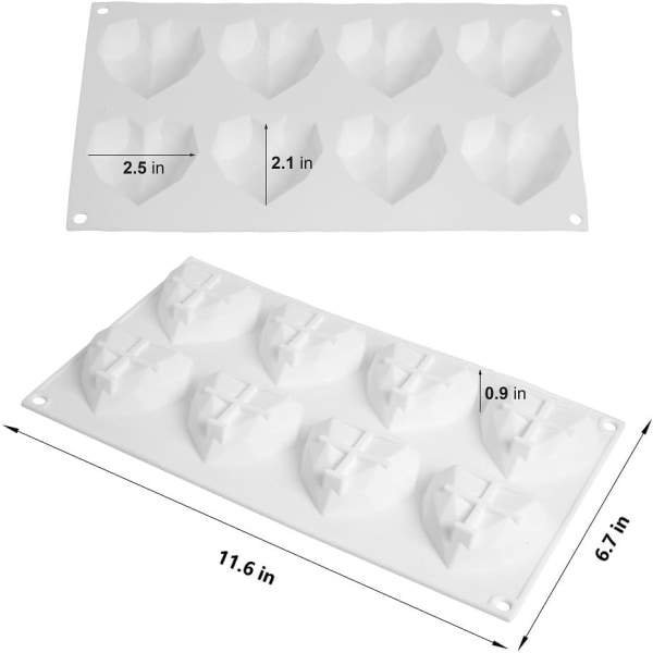 8 kopper form tårta Bagform i glas