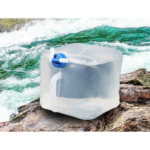 Bærbar sammenleggbar plastvannbeholder, 2-pakning/10L 2st/10L