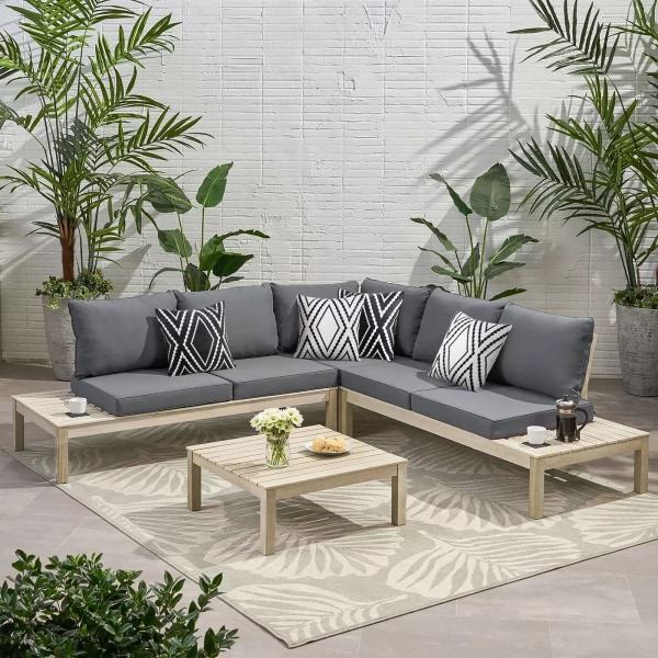 Utomhus Vattentäta Boho Kuddfodral Geometriska Kuddfodral för Uteplats Trädgård Set med 2, 18 X 18 tum Svart