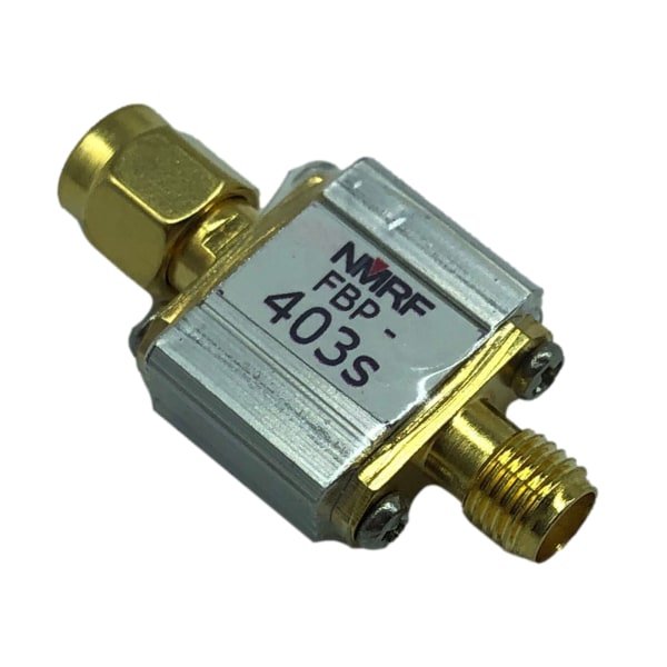 FBP-403s RFID specialsåg lågpasbåndpasfilter, 401 - 405 MHz, 1DB båndbredde 4MHz