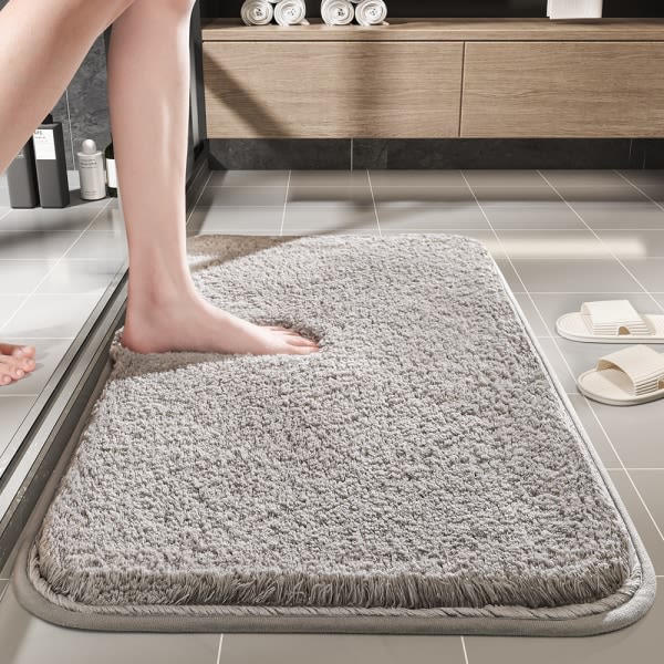 Badmatte, Vattenabsorberende Badmatte, Fluffig Badmatte og Mikrofiber