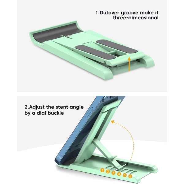 Galaxy 4-pakks bærbar sammenleggbar justerbar telefonholder med flere vinkler (tilfeldig farge)