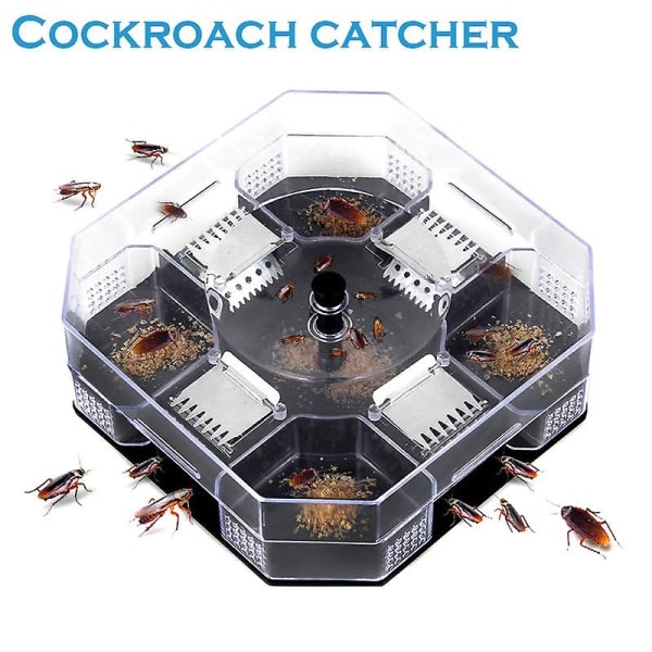 Återanvändbar Kackerlacksfälla Effektiv Mörtfälla Kackerlacksdödare Catcher Box Fysisk Fångst 14cm*14cm*5cm