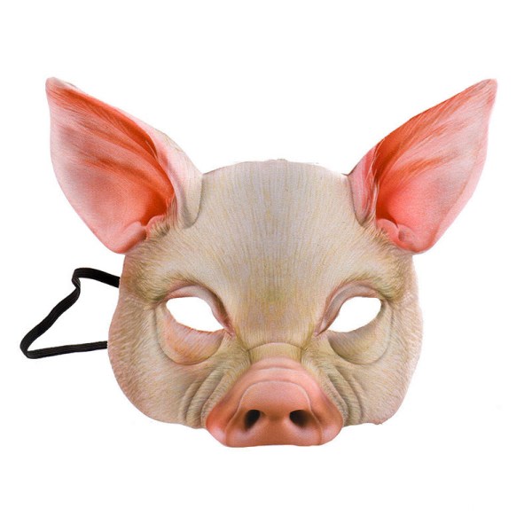 TG Halloween Animal Mask Party Mask Skr?mmande Pig Tiger Huvudbonader Rekvisita H