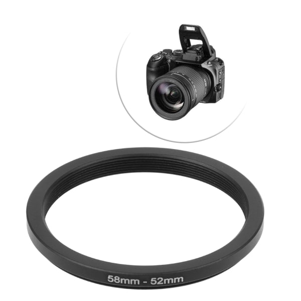 58 mm - 52 mm Metallinen Step Down -rengas Linsadapter Suodatin Kameratyökalut Tarvikkeet Uusi