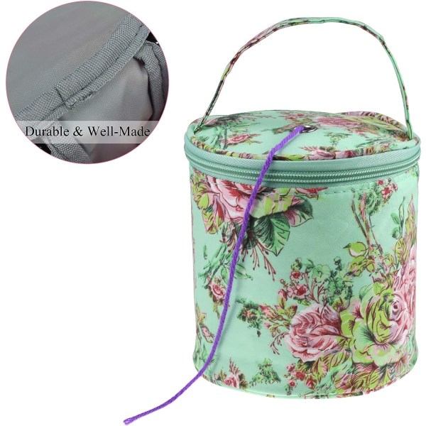 TG Green Peony Bärbar Stickpåse för Garnförvaring Påsar för Garn