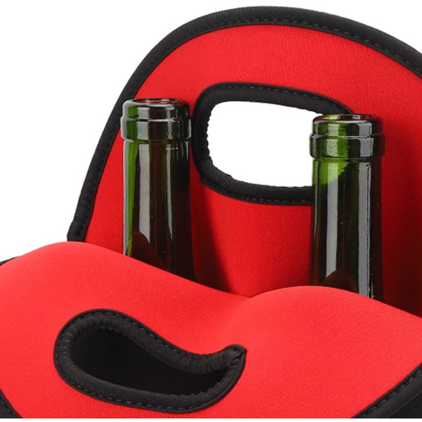 Isolerad flaskpåse, flaskhållare för 2 vinflaskor Portable W