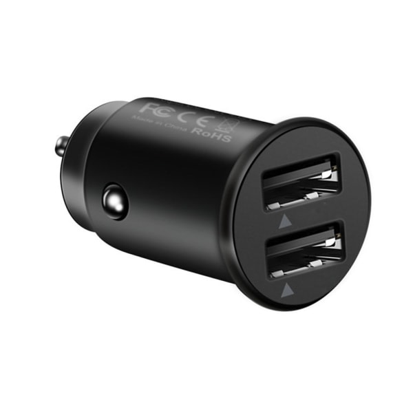 Mini 2-porters USB til sigarett og lader for iPhone 8/X/7/6s