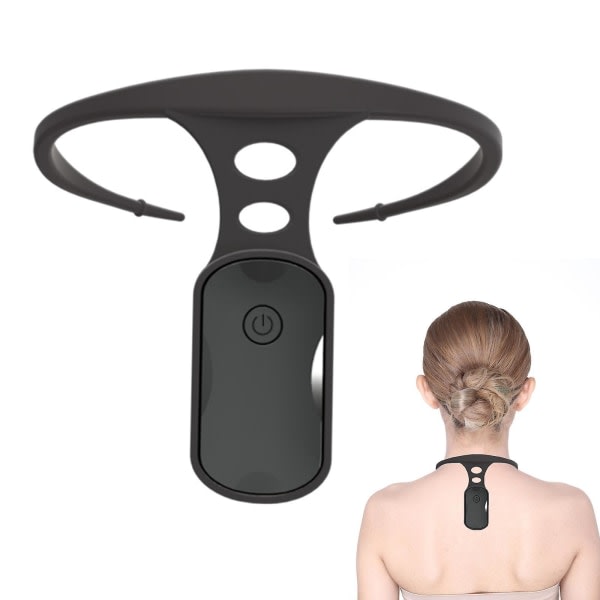 Sling Posture Correction Smart Posture Corrector & Trainer Stropløs, Vibrationssp?minnelse, Unisex sort
