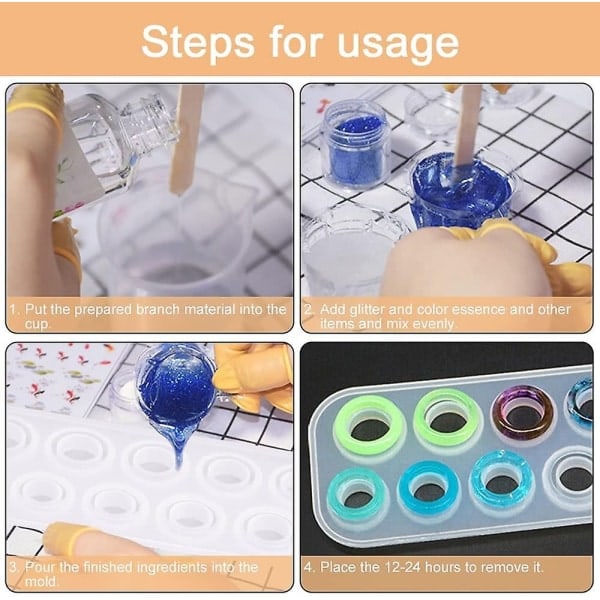 Epoxyharpiksform for DIY-smykker, kreativ valentinsgave
