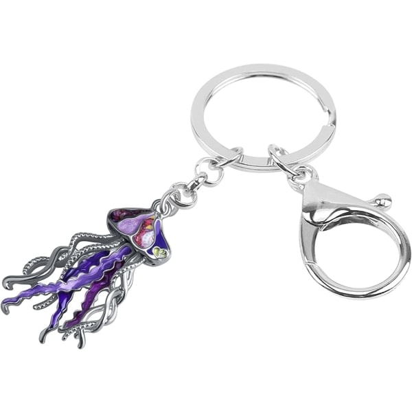 Emalj Legering Söt Manet Nyckelring Charm Present