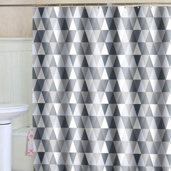 Duschdraperi 200 x 220 cm (200 cm bredd, 220 cm höjd), vattentätt polyestertyg, antibakteriell, mögelresistent, tvättbar, w
