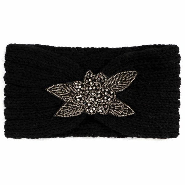 Vinterstickat pannband for kvinner med diamantstickat pannband
