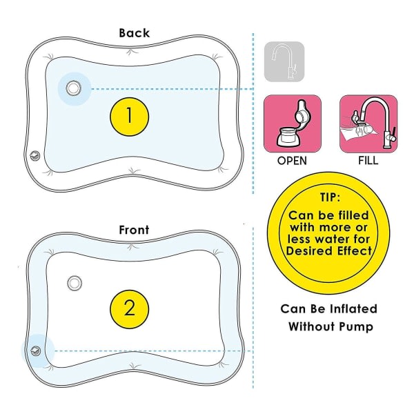 Vannmatte Oppblåsbar Lekmatte Perfekt sensoriske leker for baby