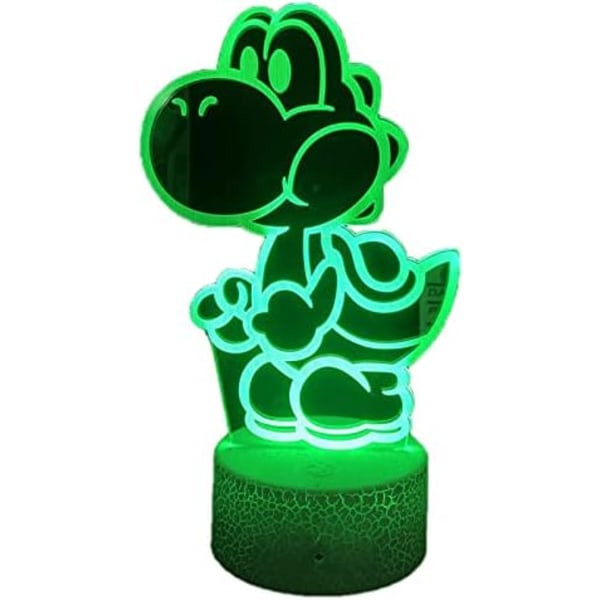 Yoshi 3D nattlys, 16 farger julegave RGB