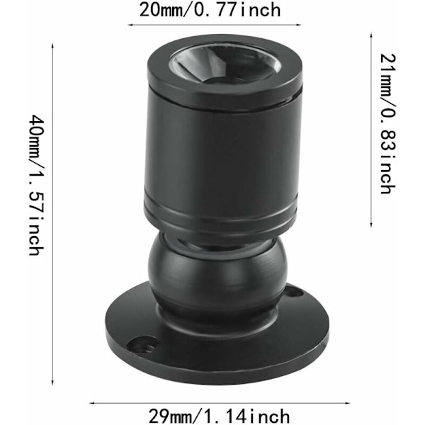 1W LED Downlight Mini Forsænket Loftspot med Driver 100-265V AC til Hjem/Smykkeskab/Stue, 10 stk. (Sort, Varmt Lys)