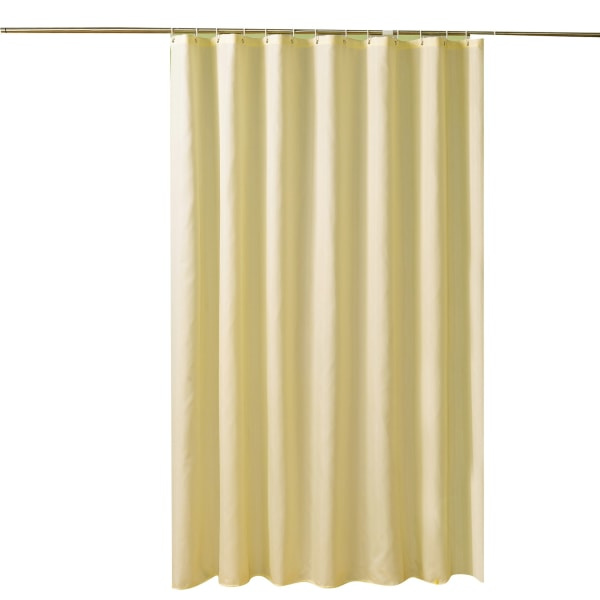 TG Vanligt duschdraperi - Gult 180*180cm, Maskintvättbar Polyester