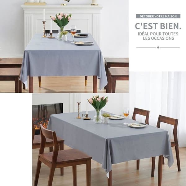 Rektangulär Duk, Tvättbar Vaxduk, Fläckbeständig Vattentät Rektangulär Plastduk, 200 x 140 cm_yux